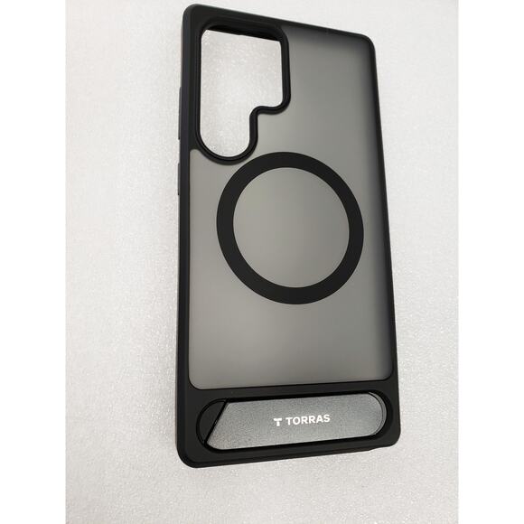 Torras Stand Case For Samsung Galaxy S25 Ultra w kickstand Matte Frost Black - Picture 3 of 12